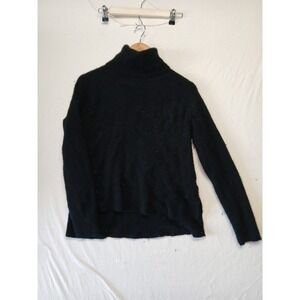 Black Cashmere Turtleneck Long Sleeve Sweater Size Small